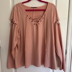3X long sleeve shirt top sweatshirt plus-size fashion to figure plus size